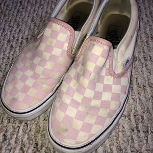 Pink checkered vans
